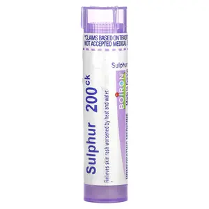 Boiron Sulphur, 200CK, Skin Rash Relief, Approx 80 Pellets
