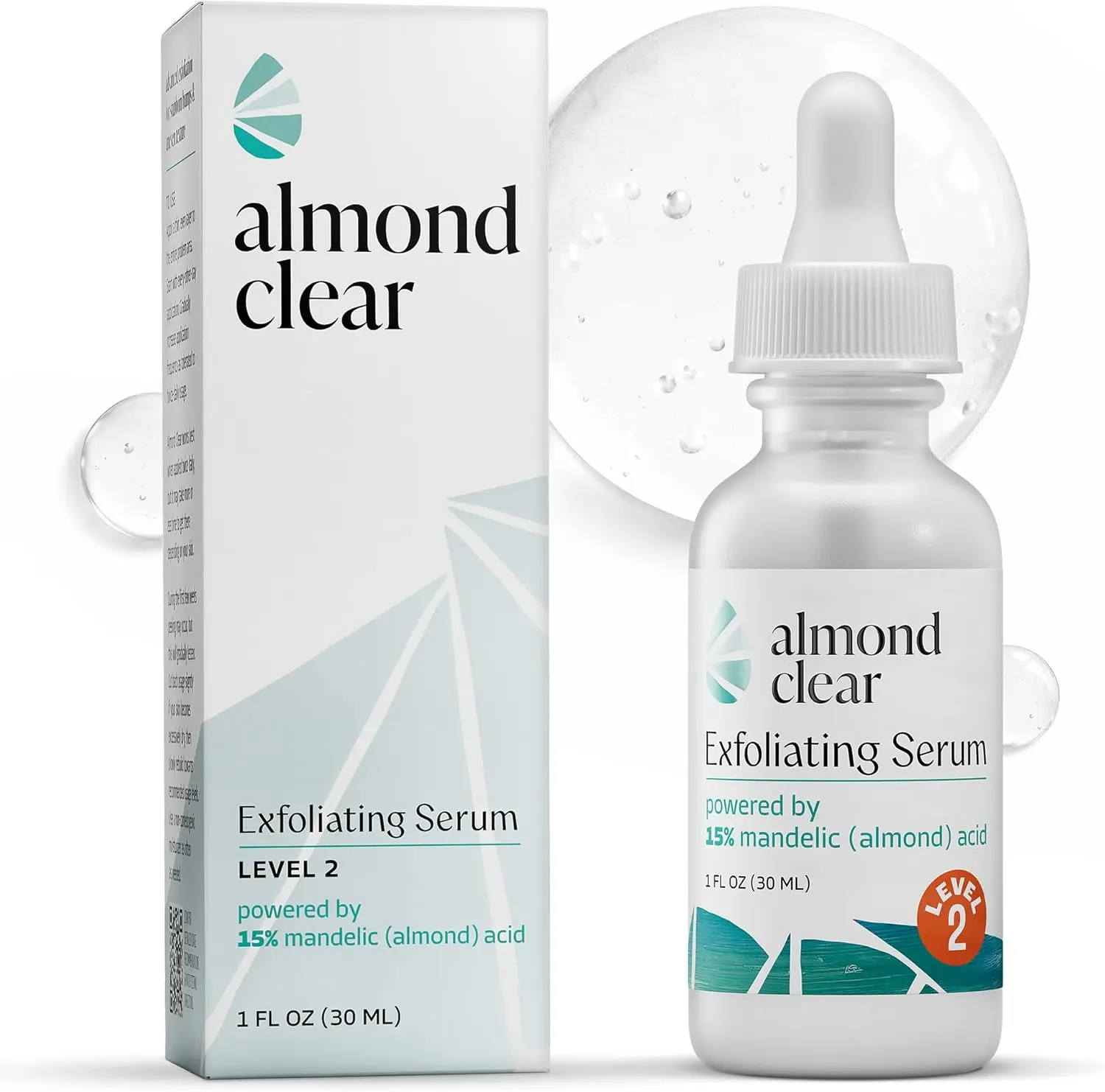 almond clear Level 2 Mandelic Acid Serum |   Body Acne Treatment, Clear Butt Acne, Folliculitis, Fungal Acne, Hyperpigmentation, Ingrown Hairs |   Daily Skincare, Safe for Sensitive Skin, Skin Repair, Fungus