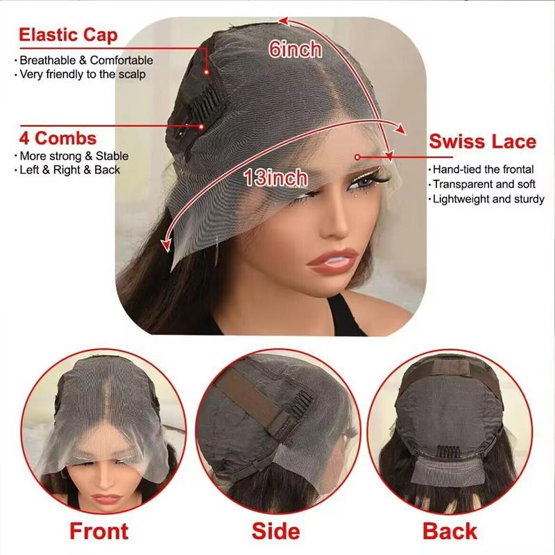 Ombre Grey Ash Blonde With Brown Roots Colored 13X6 Lace Frontal Wig Pre plucked Glueless For Black Girls Hd Transparent Lace Front Human Hair Wigs Natural Hairline Can Be Restyled Suit for Any Occasions