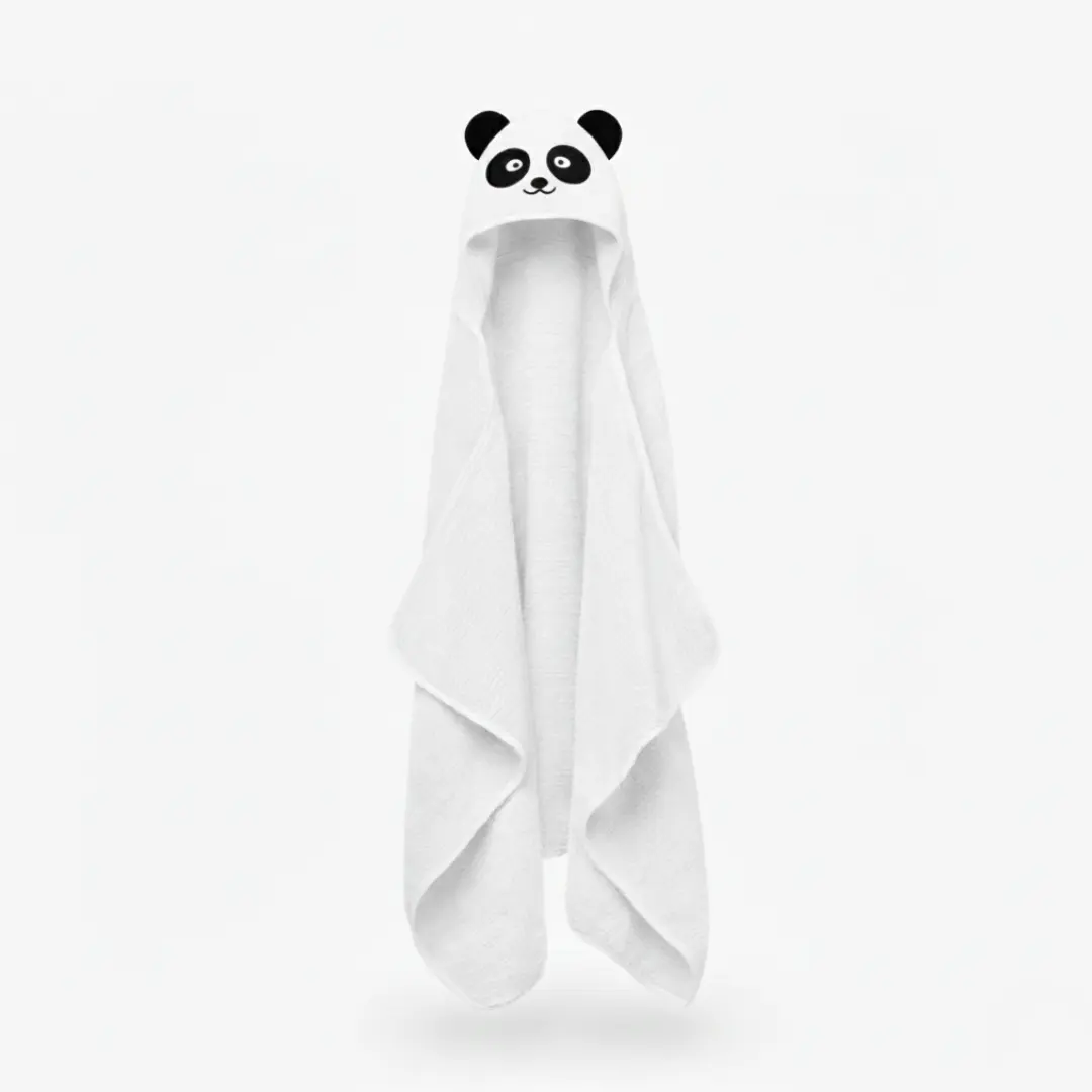 Bamboo Hooded Towel with Animal Designs for Babies and Kids