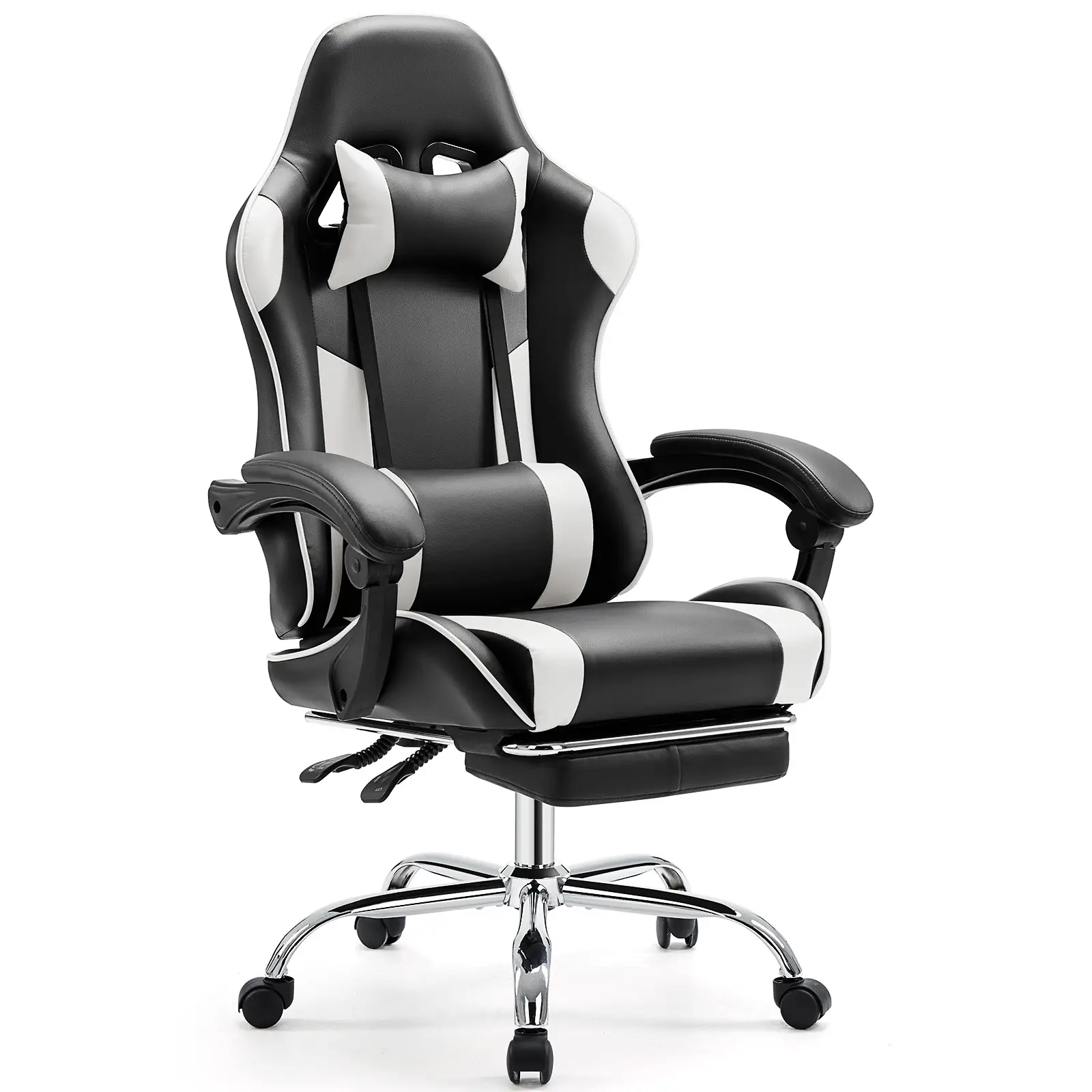 Office Gaming Chair, with Footrest and Memory foam lumbar pillow, Ergonomic Office Chair Reclining Office Chair, High Back Computer Desk Chair Mesh Sw