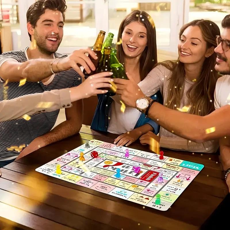 Adult Drinking Game Set - Perfect for Parties & Holiday season Eve Gatherings, Interactive Fun Board Games