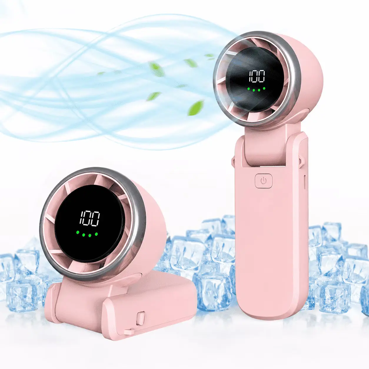 Portable Handheld Turbo Fan - 5-Gear Multiple Gears High-Speed, Small Compact Wireless Mini Personal, Battery Operated Fans Portable, Turbo Cooling for Household Use