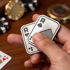 Stainless Steel Old K Push Plate Edc Fidget Toy, Magnetic Clicky Card Slide Block, Stress Relief for Students and Office Workers