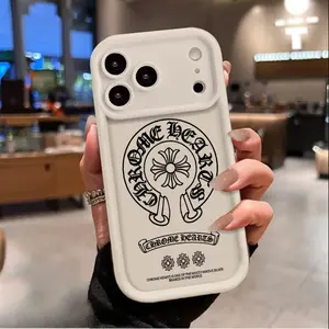 The Emblem of the Cross and Flowers Phone Case for iPhone 17 AIR 17 PRO 16 PRO 15  PRO MAX  14 PLUS 13 PRO 12 11 PRO XS MAX X XR Samsung Galaxy S26 Plus S25 Ultra S24 S23 S22 Plus Shockproof Protective Cover Full Protection Anti-Drop