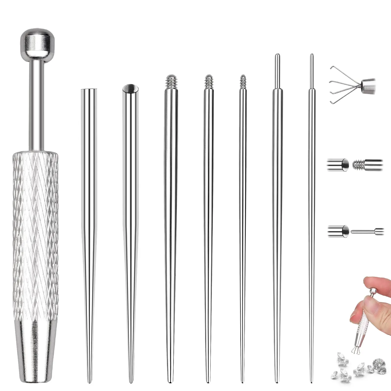 8 Ball Grabber Tool Kit-piercing Taper Insertion  14g 16g 18g Threadless And Body Kit For Ear Nose Lip