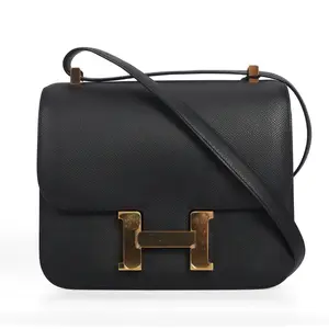 Pre-owned HERMÈS Epsom Calfskin Leather Crossbody Bags Constance Black Epsom Leather 42087510 ce hz