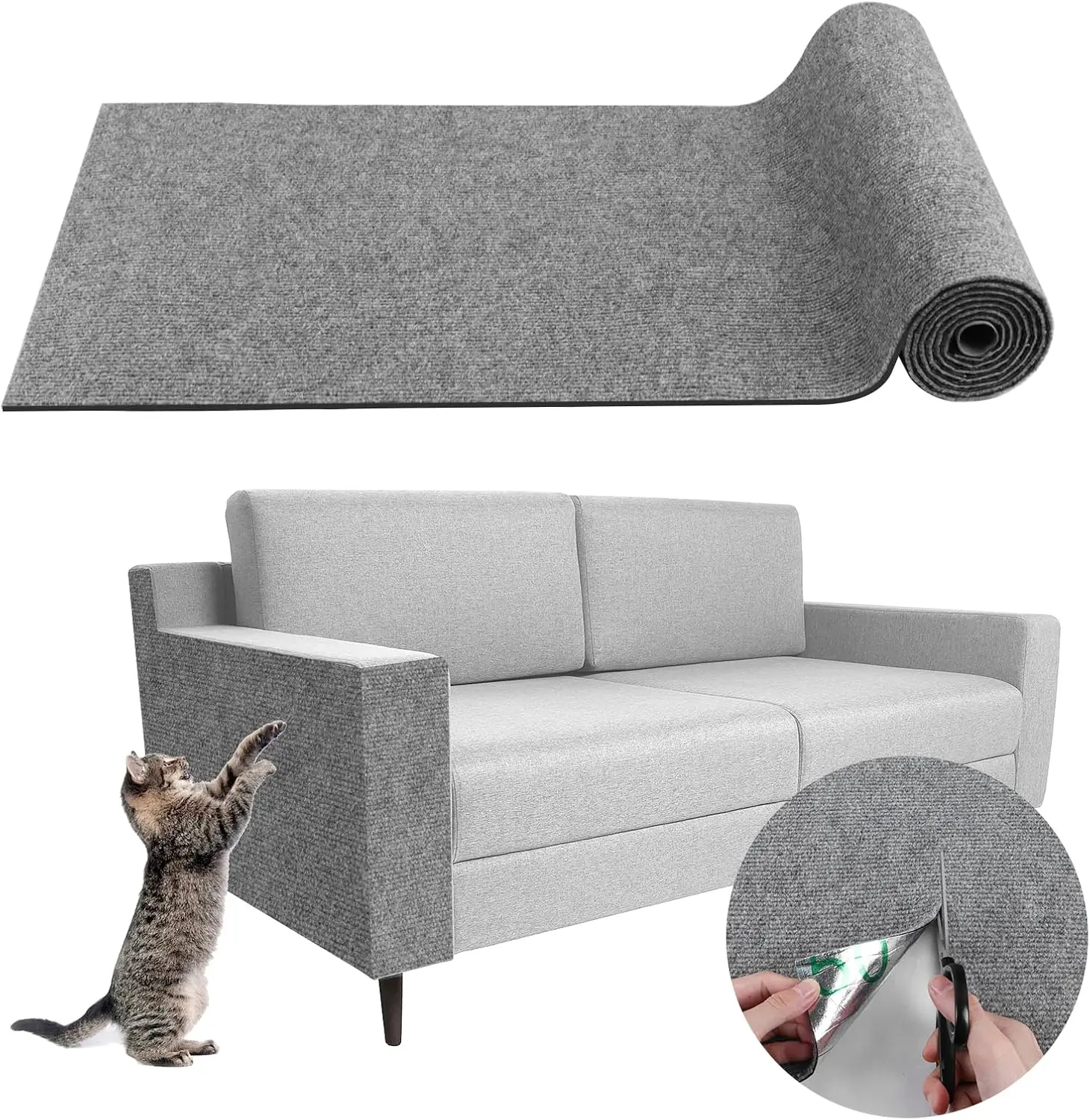 Climbing Cat Scratcher Mat Trimmable Cat Scratching Post Carpet Self  Adhesive Carpet Mat Pad Replacement for Cat Tree Shelves Post Couch Wall  Furniture Steps DIY Protector - TikTok Shop