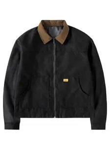 Men's Lapel Workwear Loose Jacket, Multi-Pocket Vintage Trendy Coat, Fall & Winter Versatile Top, Casual Daily Wear