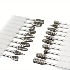 10pcs Tungsten Carbide Rotary Burr Set - Double-Cut, Versatile Shapes For Grinding & Deburring - Durable Tool Accessories