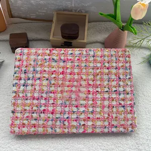 Boho Woven Fancy Yarn Pink Mac Case for Macbook pro 13 air 13 air 15 pro 16 pro14 inch Unique Laptop Case M1 M2 M3 A2681 A3113 Gift for Her MacBook Air cases MacBook Air Case  Laptop Case with Protectors Laptop Case Glitter Transparent MacBook Pro Case