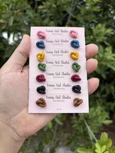 Colorful Knot Stud Earrings
