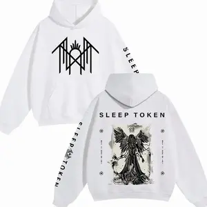 Sleep Token Unisex Hoodie for Autumn Winter Thick Warm Sleep Symbol Fan Style Retro Print Versatile for Ins Street Style Couples Outfits Top Choice for Boyfriend Gift Fabric Menswear Casual Fit