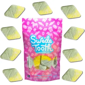 BUBS Sour Tutti Frutti Rombs- 1/2lb -Swedish Candy - Vegan Sour Candy