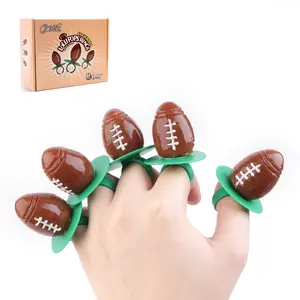 Football Ring Lollipops, Individually Wrapped Suckers Bulk for Tailgates, Football Snacks for Birthday Team Party Favors,18 Count