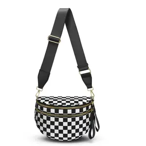 Women's Checkerboard Crossbody Bag, 2026 All-Season Trendy Design, Adjustable Strap, Multi-Color Options, Lightweight & Comfortable for Daily Use, Ideal Gift - Crossbody Bags for Women