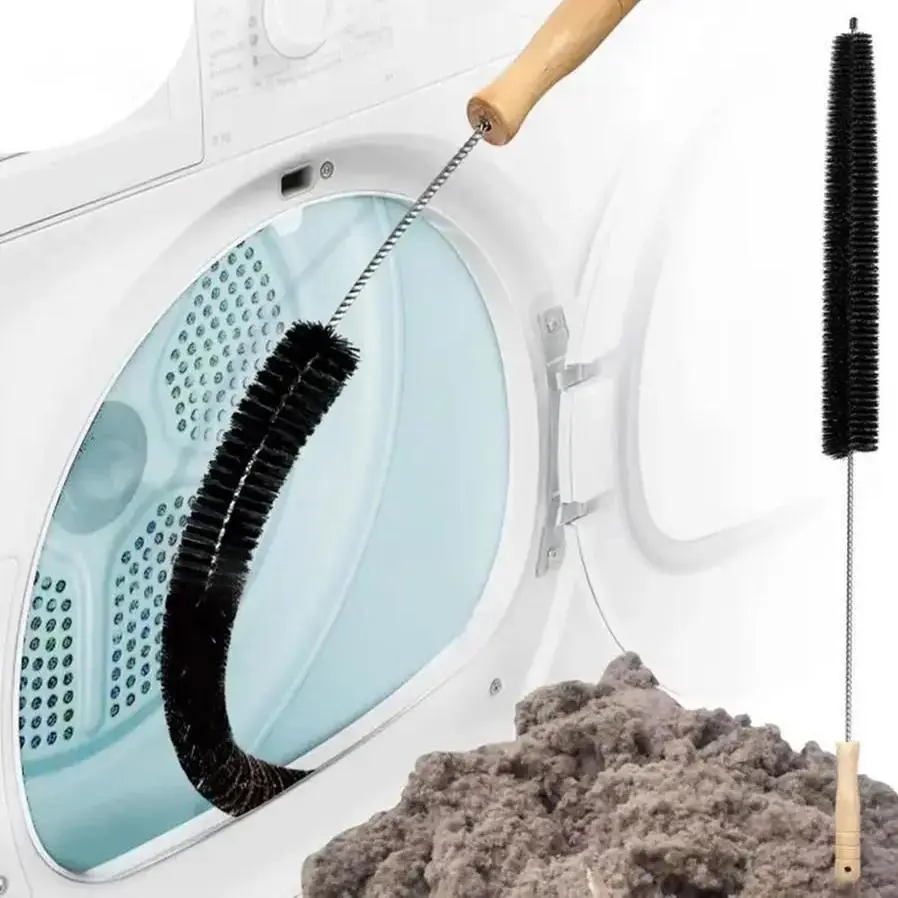Heavy Duty Flexible Nylon Bristles Dryer Vent Cleaning Brush, Home Lint Remover Tool for Refrigerator Coils, Efficient Kitchen Furniture Clearing Accessory