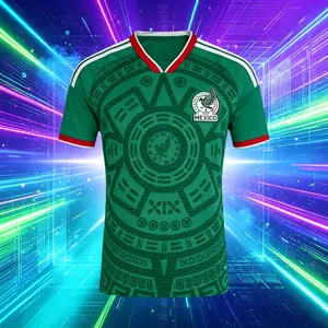 2026 Mexico National Home Green Short And Long Sleeve Soccer Jersey Fans Version
