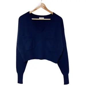 Pre-owned Chloé Cashmere Small Leather Goods Chloe V neck Cropped Sweater