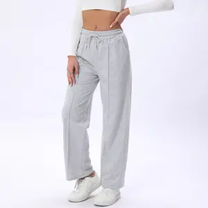 Women's Wide Leg Sweatpants High Waisted Athletic Sweat Pants Winter Baggy Workout Pant with Pocket