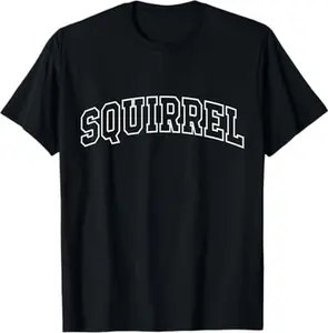 Squirrel Funny Athletic Lettering Costume Animal Lover T-Shirt for Casual Wear & Costumes - Menswear