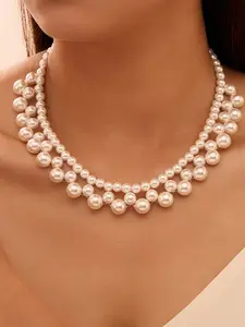 925 Sterling Silver Shell Pearl Necklace, Exaggerated Design, Elegant Jewelry for Women, Perfect Gift for Her