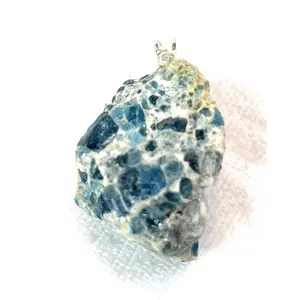 Apatite Rough Crystal Necklace Pendant - Pendant Only