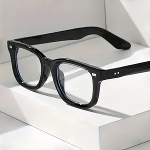 Square Glasses Frame Minimalist Modern Eyewear with Transparent Lenses Lightweight Durable PC for Everyday Formal Use Compatible Prescription Contacts Unisex Versa