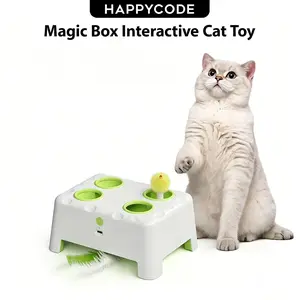 HAPPYCODE Magic House Cat Toy features two modes: Whack-a-Mole and Spinning Feathers. Suitable for all cats, this rechargeable cat toy is a great educational toy for cats and makes the perfect gift,TikTokShopDealsforYouDays,SummerWins