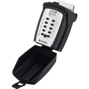 Global Industrial 641663 Key Storage Lock Box Car & Window Mount, Black