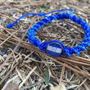 Blue Honduras spiral knot bracelet