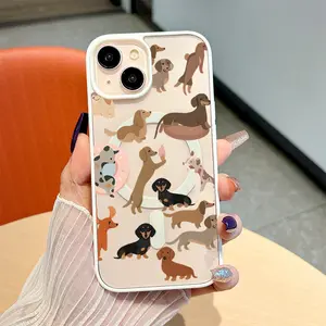 Playful Cartoon Dachshund Collection Magnetic Bare-Hand Feel drop-proof and scratch-resistant protective case suitable for iPhone 17 E Air Pro ProMax iPhone16 15 14 Plus 13 12 11 X XS XR An excellent gift choice