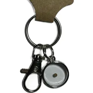 Mustard Seed Collection Keychain with Circular Design and Ring Attachment - Unique Accessory with Circular Charm