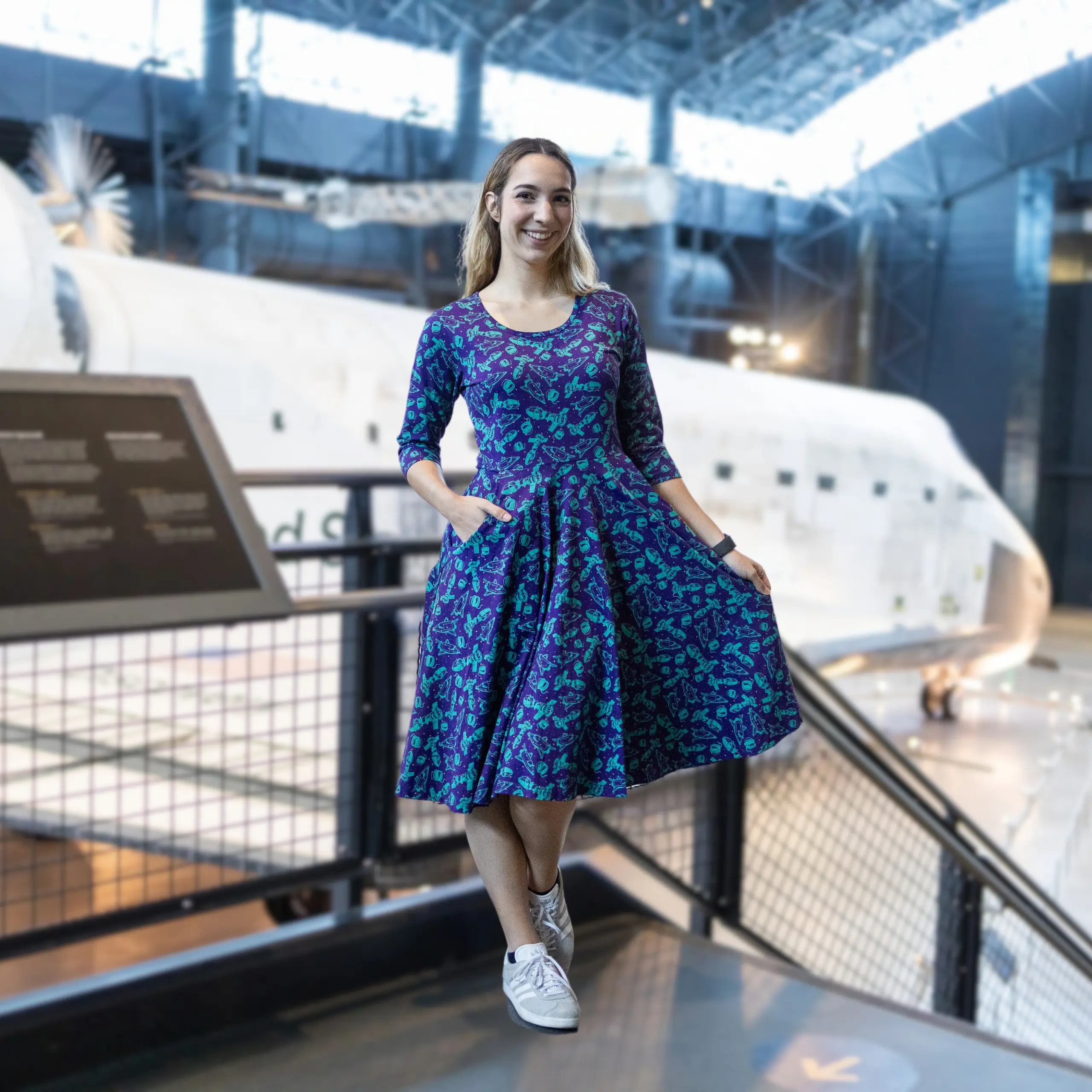 Outer Space Twirl Dress with Pockets