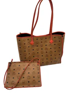Pre-owned MCM Classic Visetos Tote Bag with Pouch/EE05703002/3002
