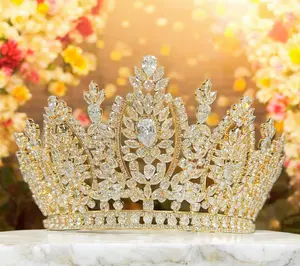 Zirconia Rose Gold Tiara, Quinceanera Tiara, Crystal Tiara, Crown Wedding Headpiece, Rose Gold Crown, Prom Tiara, Pageant Crown, Bridal Gift