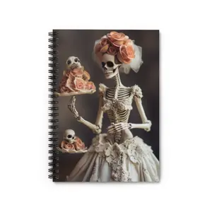 Skeleton Wedding Spiral Notebook, Dark Academia  Gothic Notebook, Goth, Junk Journal, Skull Notebook