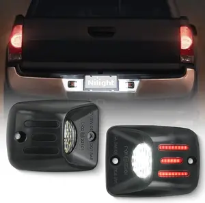 Nilight License Plate Lights Compatible with 1995 1996 1997 1998 1999 2000 2001 2002 2003 2004 Toyota Tacoma Red OLED Neon Tube 6000K White 2PCS Pack, Led Car Lights