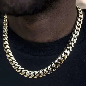 GLD Signature Cuban Chain in Yellow Gold 12mm | 18k Gold Plated - 16" to 28" Lengths - Classic Drip Design - Guaranteed for Life