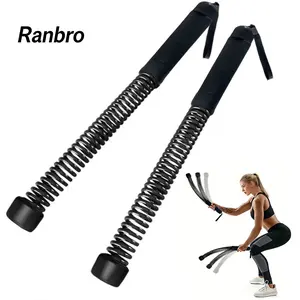 Ranbro Cordless Battle Ropes for Home Gym, Weighted Ropeless Training Ropes for Men & Women, No-Jump HIIT Full-Body Workout for Core & Abs, Portable High-Intensity Cardio Arm Exerciser, Space-Saving Indoor Exercise Gear SummerVibes