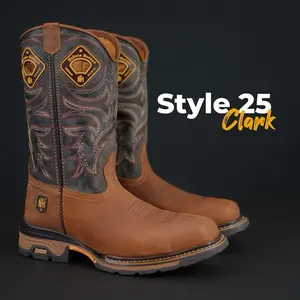 NokotaHorse BRAND Style 25 Clark Steel Toe Men's Work Boots Oil Resistant Comfortable with Goodyear Welt & Squared Toe Design