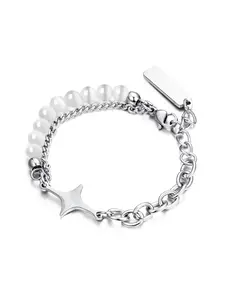 Fashion Beaded Bracelet, Stainless Steel Bracelet, Stackable Bracelets, Stylish Accessory for Elegant Looks, Unisex Fashion Jewelry Perfect for Daily Wear, Ideal Gift for Friends and Family