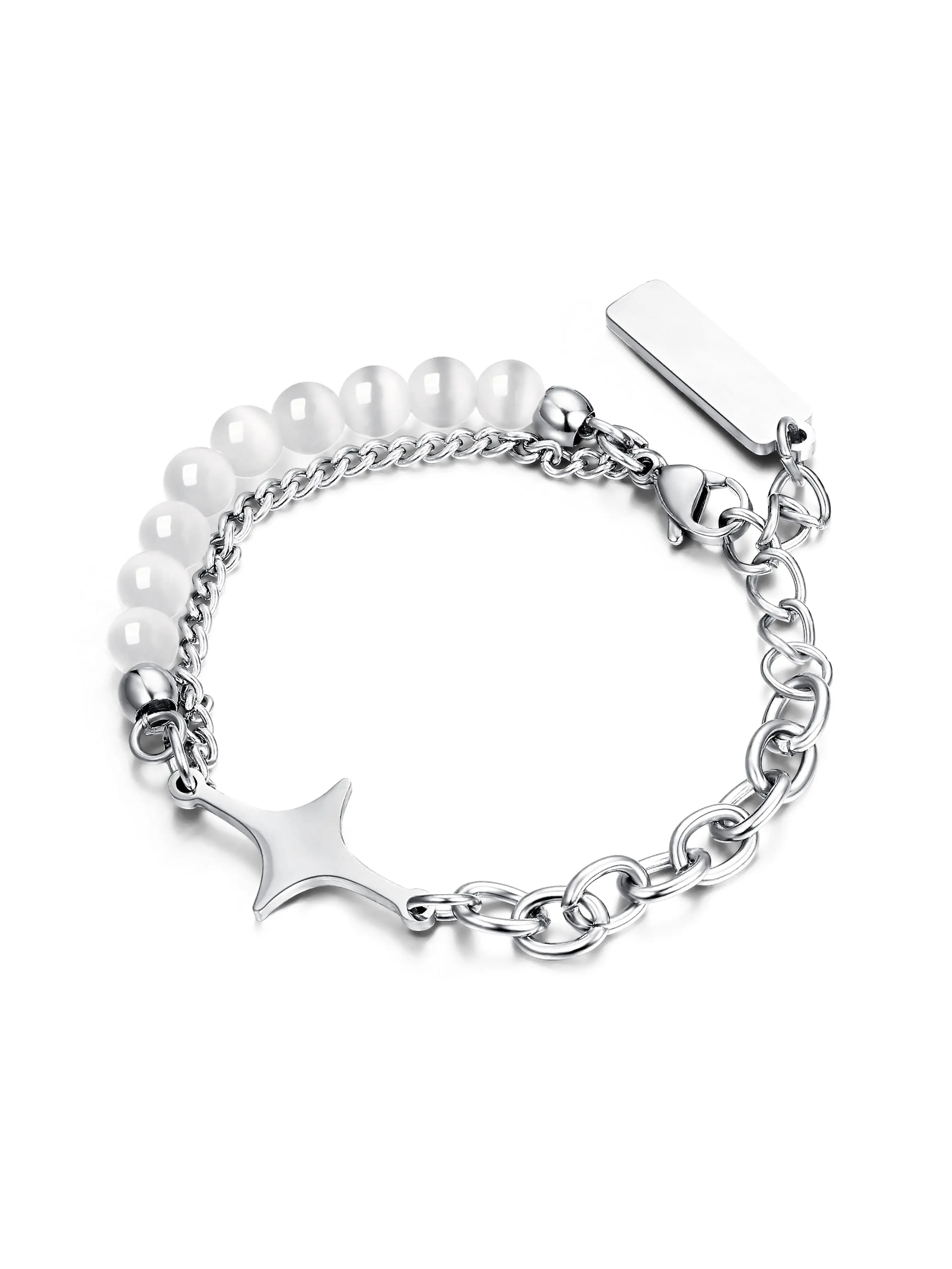 Fashion Beaded Bracelet, Stainless Steel Bracelet, Stackable Bracelets, Stacking Bracelet, Stylish Accessory for Elegant Looks, Unisex Fashion Jewelry Perfect for Daily Wear, Ideal Gift for Friends and Family