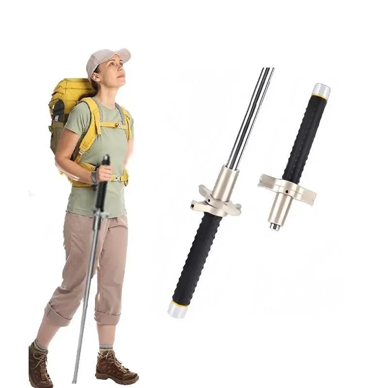 Retractable Hiking Poles, 26-37 Inch Adjustable Stainless Steel Trekking Poles, Anti-Slip Lightweight Walking Sticks for Hiking Camping Backpacking Mountain Climbing, Outdoor Hiking Gear Accessories Telescopic Aluminum
