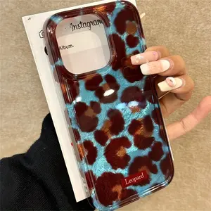 Simple Fashion Smudge Leopard Print Soft Phone Case For iPhone 15 Cases iPhone 16 Pro Max 14 13 12 11 Plus 16 Cover