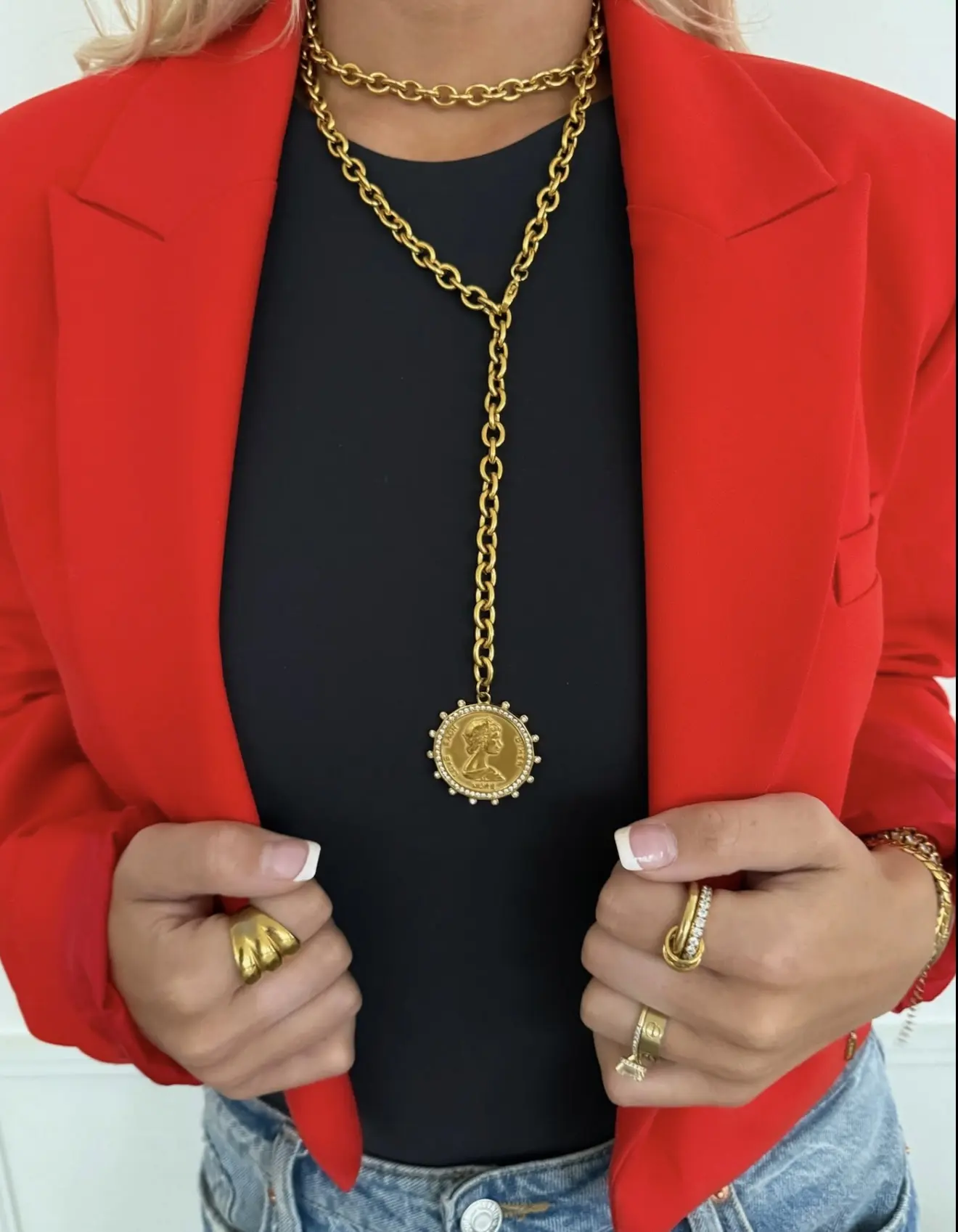 XL COIN WRAP AROUND NECKLACE XL COIN WRAP AROUND NECKLACE