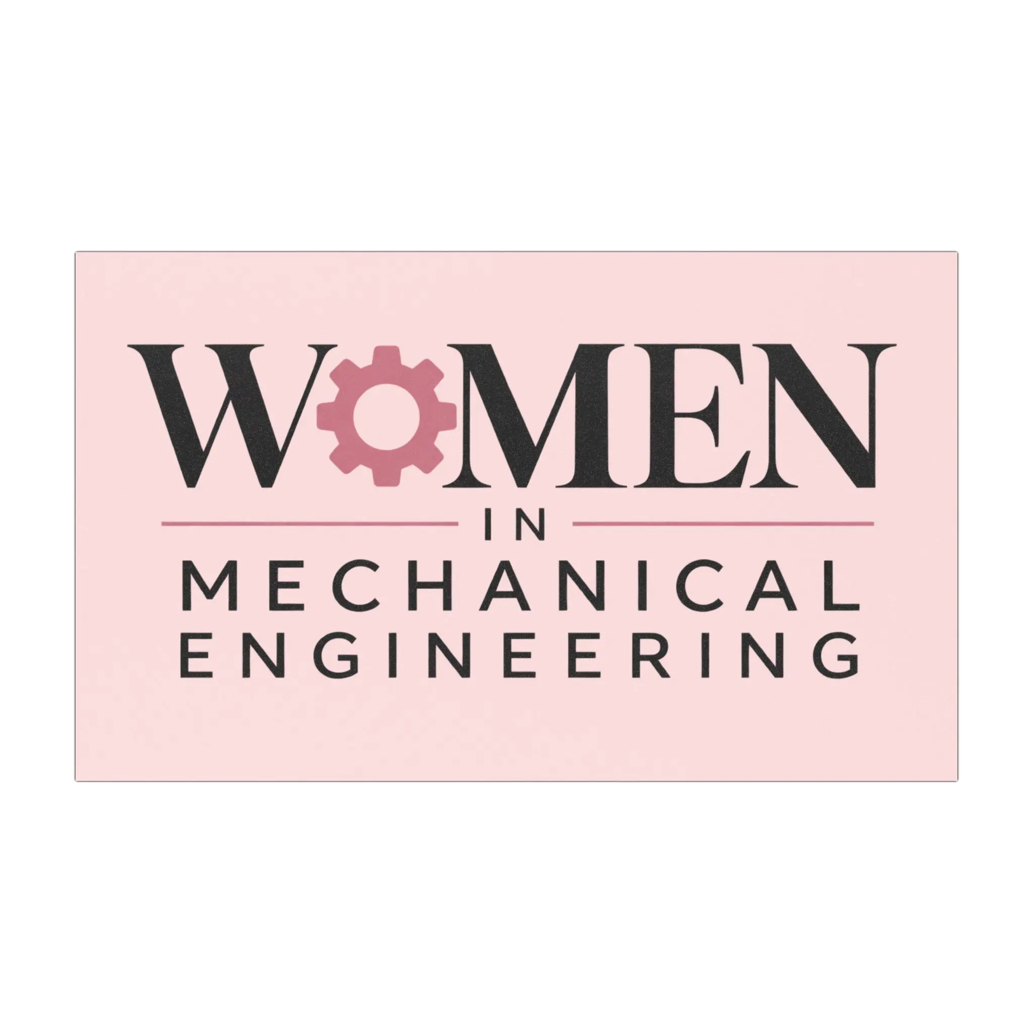 Women in Mechanical Engineering Car Magnet | Pink Gear Decal