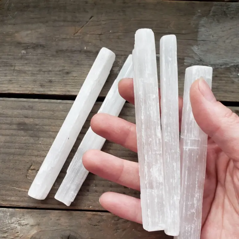 Raw Selenite Decorative Sticks - Natural Healing Crystals for Home Decor & Spiritual Practices