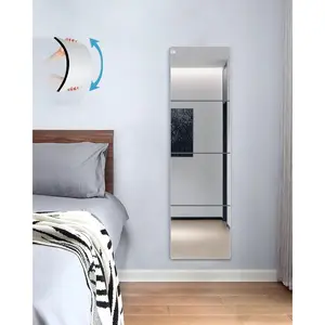 Wall Mirrors for Bedroom Door,Unbreakable Full Length Wall Mirrors Tiles,shatterproof Mirror for  4 Pack 10" x10,Workout for  Gym ,Closet Mirror Wall  Gym