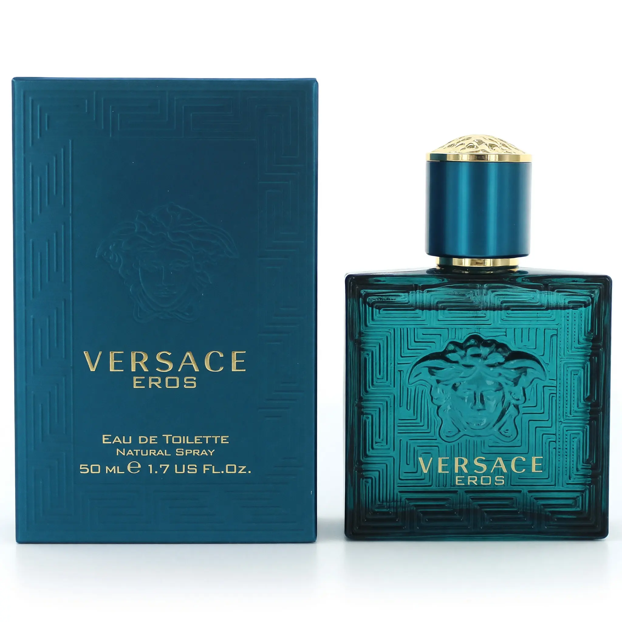 Versace Eros Men's 1.7 oz EDT Spray - Lemon-Infused Liquid Spray Men's Fragrance with Fresh Woody Notes, Mint Oil Mix & Oriental Twist